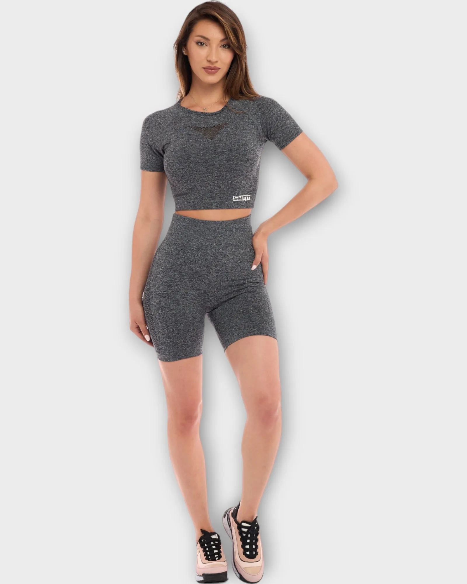 Тениска Пилатес - Сив | Делукс Серия SMFit