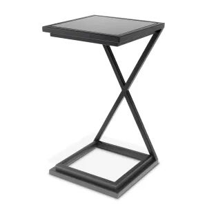 109687 - Side Table Cross gunmetal finish