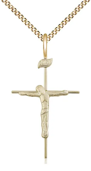 12kt Gold Filled Crucifix Pendant on a Gold Filled Chain