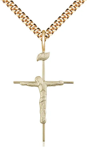 12kt Gold Filled Crucifix Pendant on a Gold Filled Chain