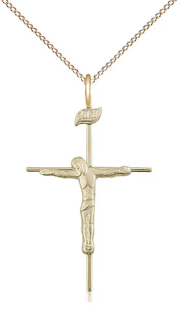 12kt Gold Filled Crucifix Pendant on a Gold Filled Chain