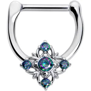 16 Gauge 5/16 Vitrail CZ Gem Beauty Cross Cartilage Clicker
