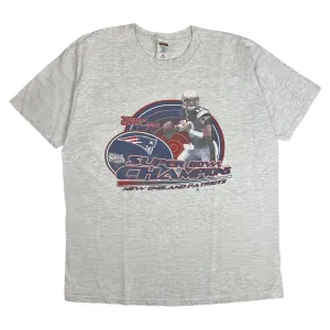 2002 New England Patriots Tom Brady Super Bowl Champions Tee Grey
