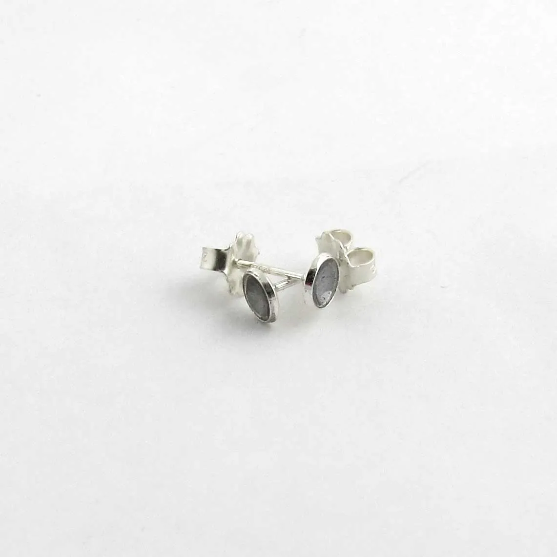 4mm Silver Cup Earrings