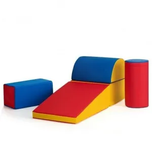 5-Piece Set Climb Activity Play Safe Foam Blocks-Red - Color: Red