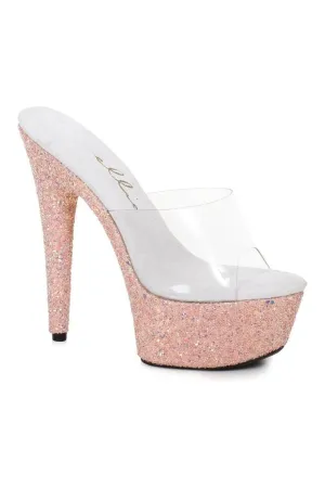 609-SERENITY Stripper Slide | Coral Rhinestones