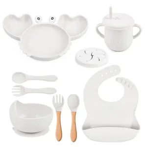 9Pcs Baby Silicone Non-Slip Suction Feeding set