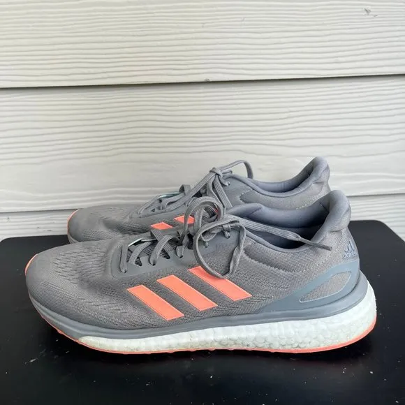 Adidas Women's Response Boost LT Grey Sun Glow Running Shoes Sneakers Sz. 10