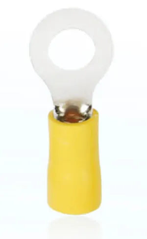 AIRNIX TERMINAL RV 5.5-6 YELLOW RING TERMINAL, CRIMP, PVC INSULATED