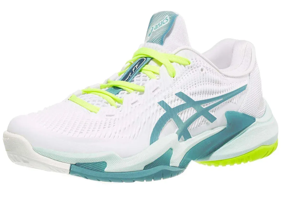 Asics Court FF 3 White/Soothing Sea Women's Tennis Shoes - 2023 NEW ARRIVAL