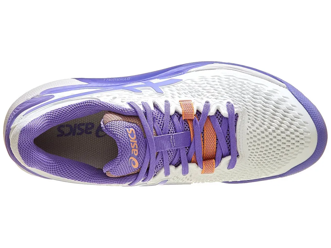 Asics Gel Resolution 9 White/Amethyst Women's Tennis Shoes - 2023 NEW ARRIVAL
