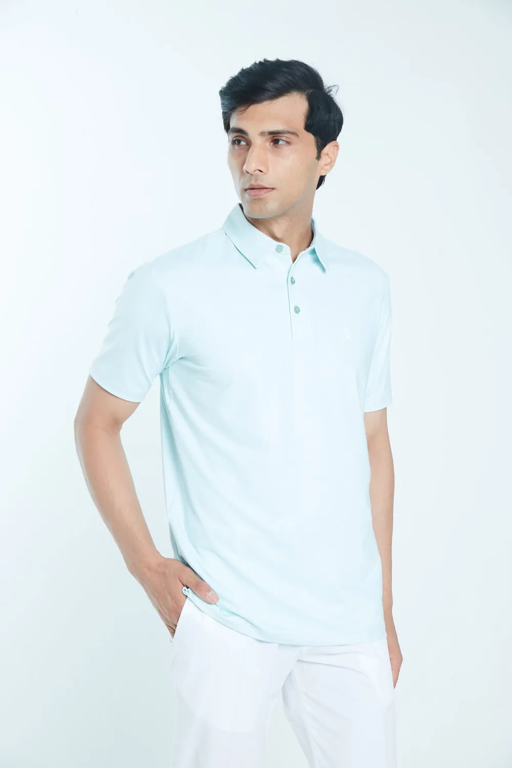 Athletic Drive Mens Polo Root – Pastel Blue
