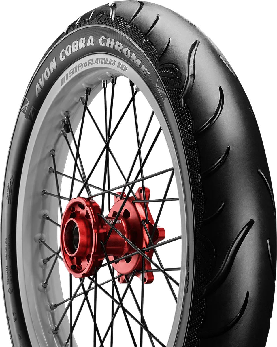 Avon Tyres 2120098 Avon AV91 Cobra Chrome 130/70B18 Front Tire 69H