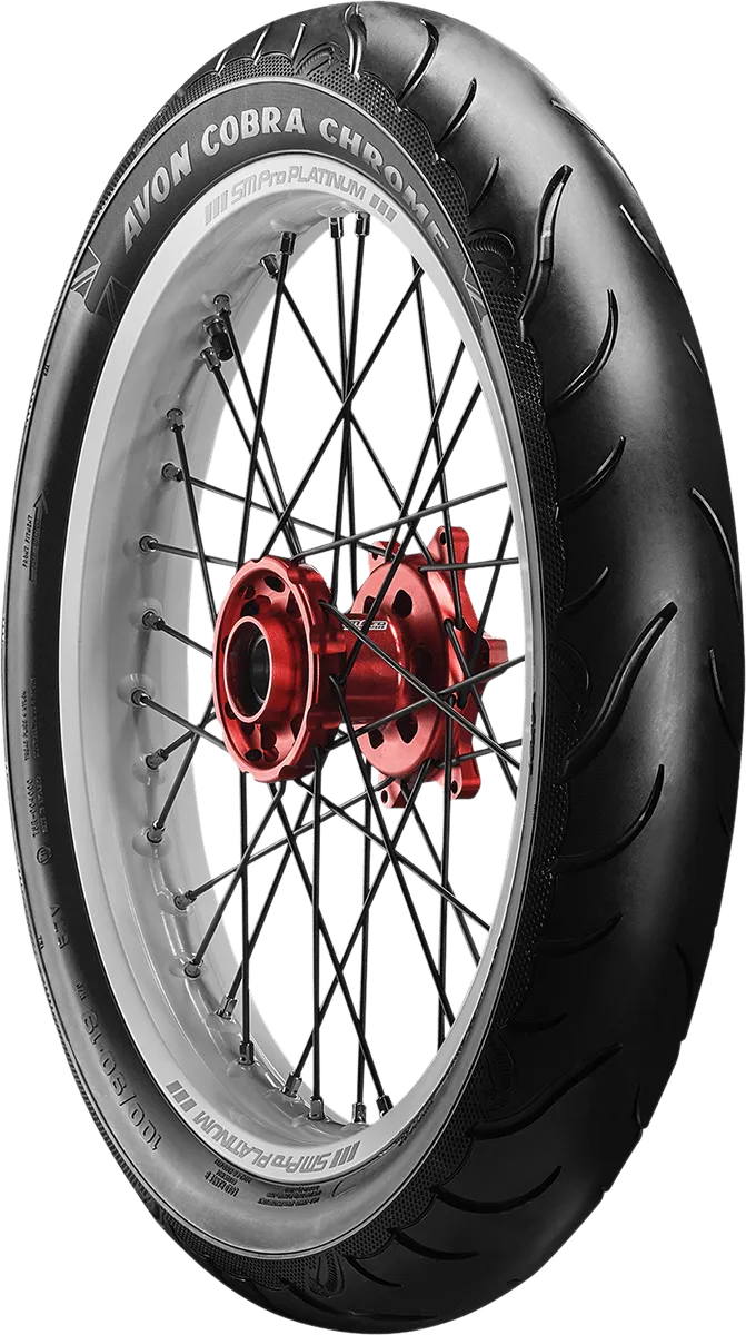 Avon Tyres 4120014 Avon AV91 Cobra Chrome 130/70VR18 Front Tire 63V
