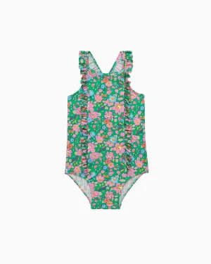 Baby Frill Swimsuit in Green Betsy