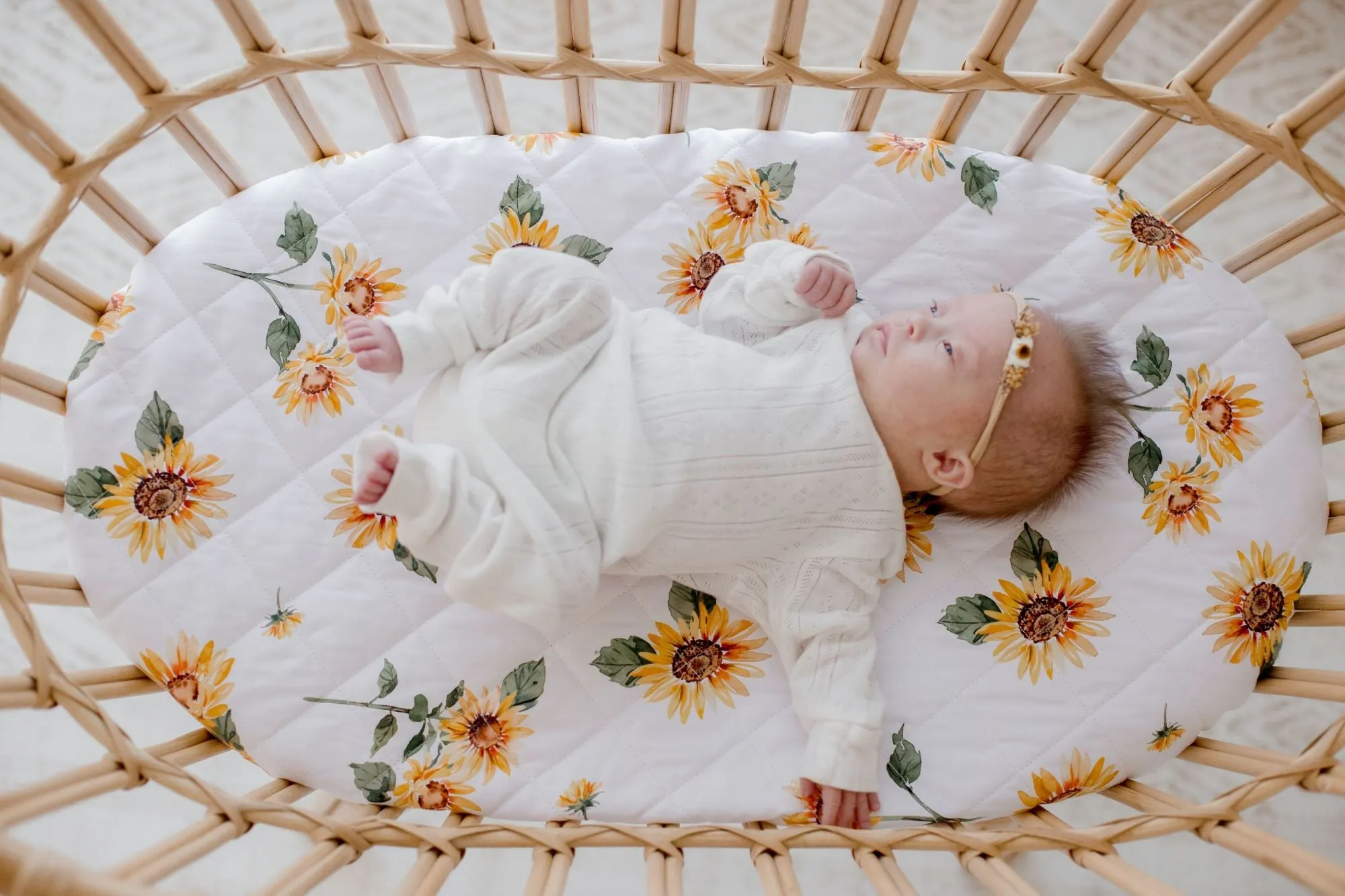 Bambella Waterproof Bassinet Sheet | Sunny Days
