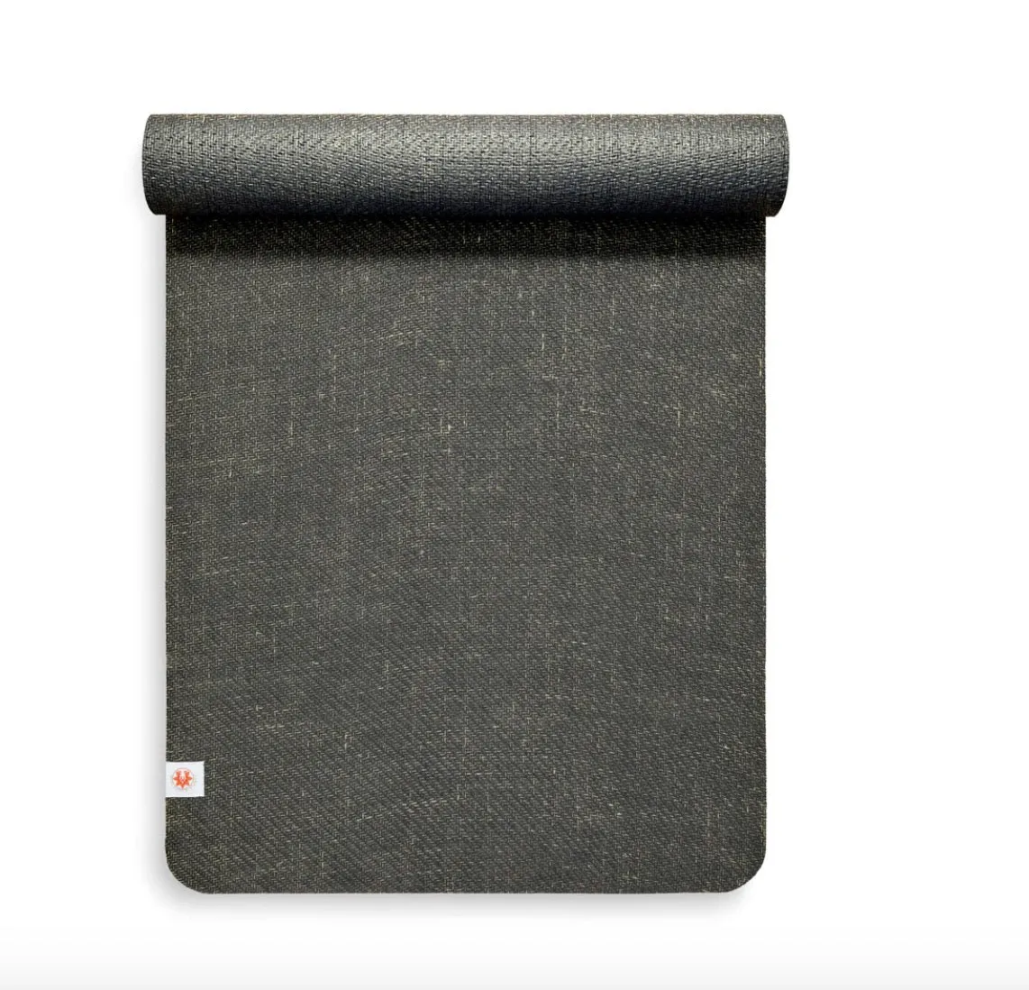Black Natural Rubber & Jute Yoga Mat