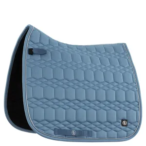 BR Elay in Captain's blue dressage saddlepad