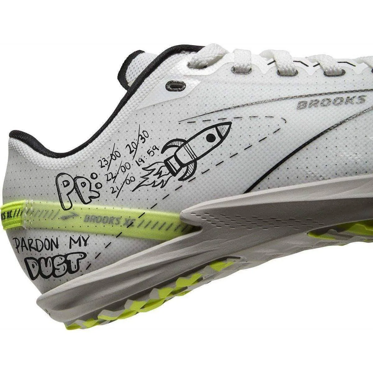 Brooks Draft XC Cross Country Spikes - White