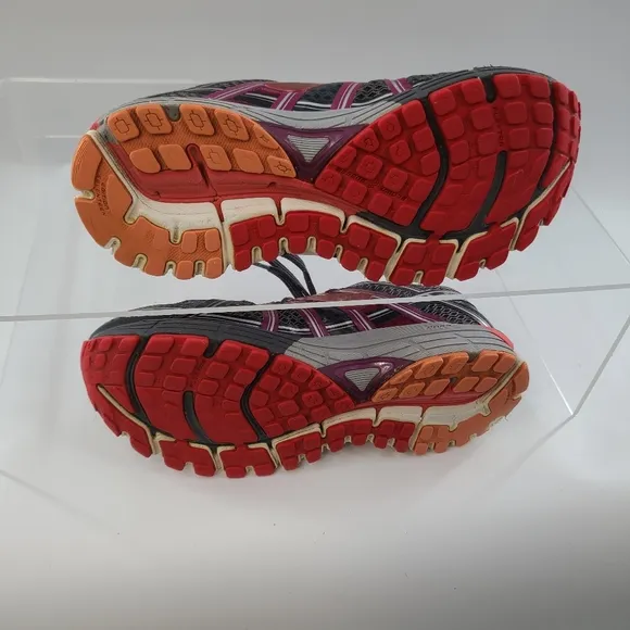 Brooks Womens‎ GTS 17 1202311D044 Gray Orange Running Shoes Lace Up Size 9 D