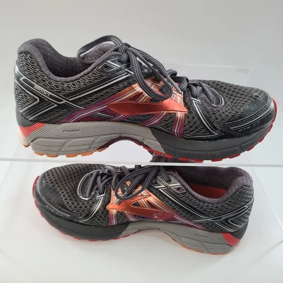 Brooks Womens‎ GTS 17 1202311D044 Gray Orange Running Shoes Lace Up Size 9 D