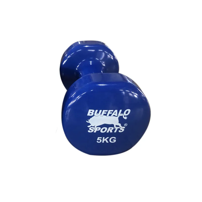 Buffalo Sports 5kg Plastic Coated Dumbbell