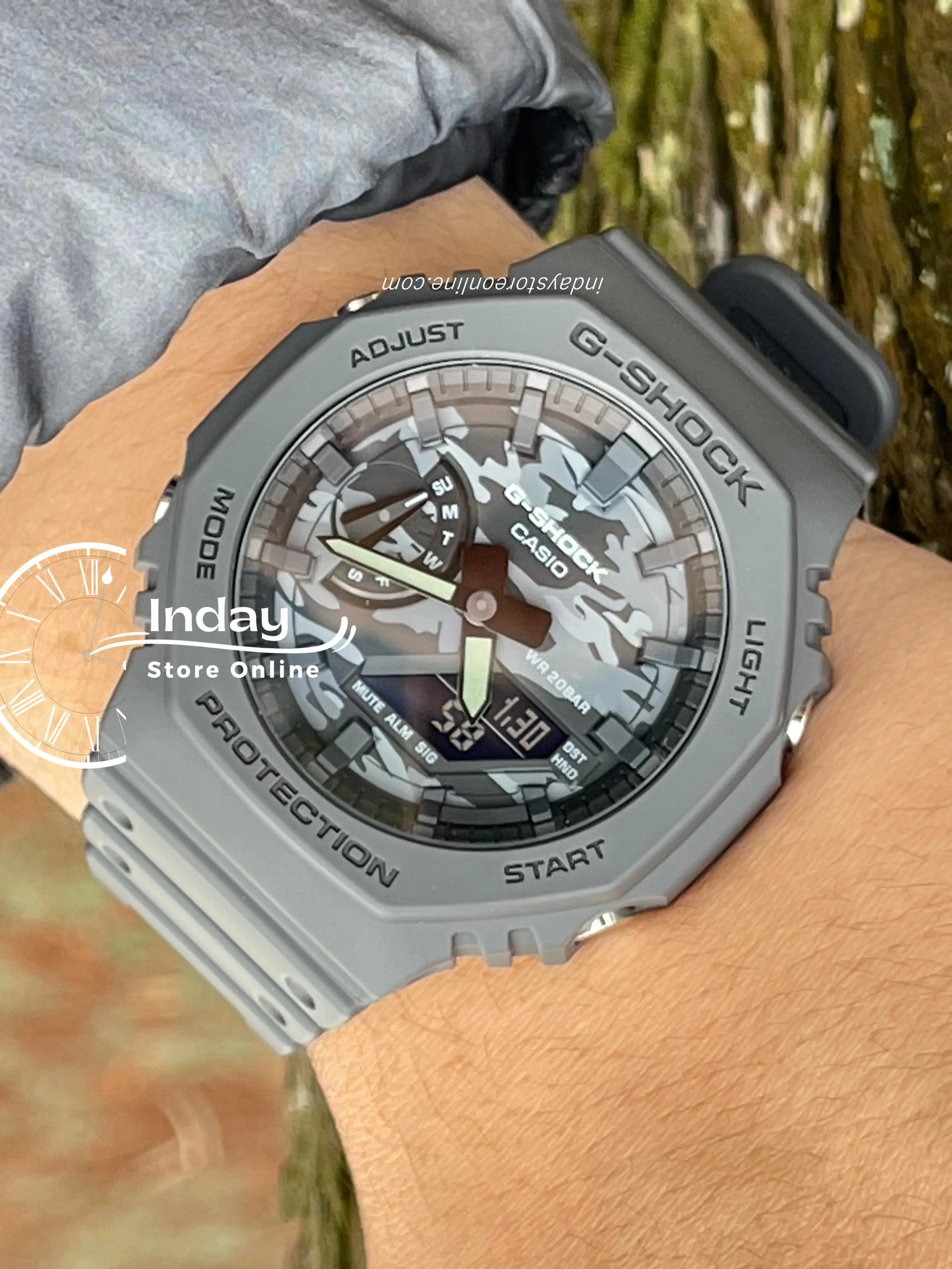 Casio G-Shock Men's Watch GA-2100CA-8A Analog-Digital 2100 Series Carbon Core Guard Structure