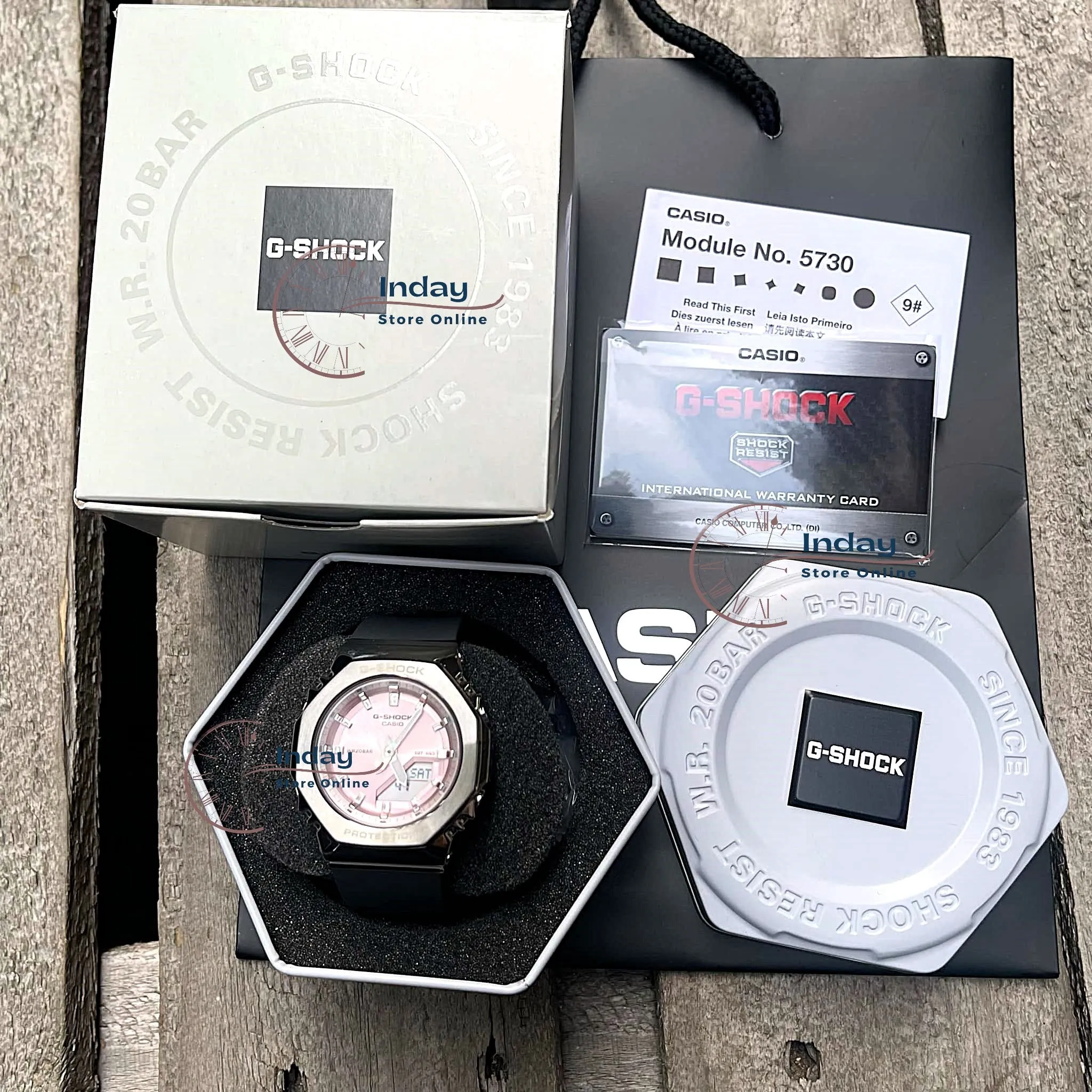 Casio G-Shock Women's Watch GM-S2110-4A Resin Band Shock Resistant Mineral Glass