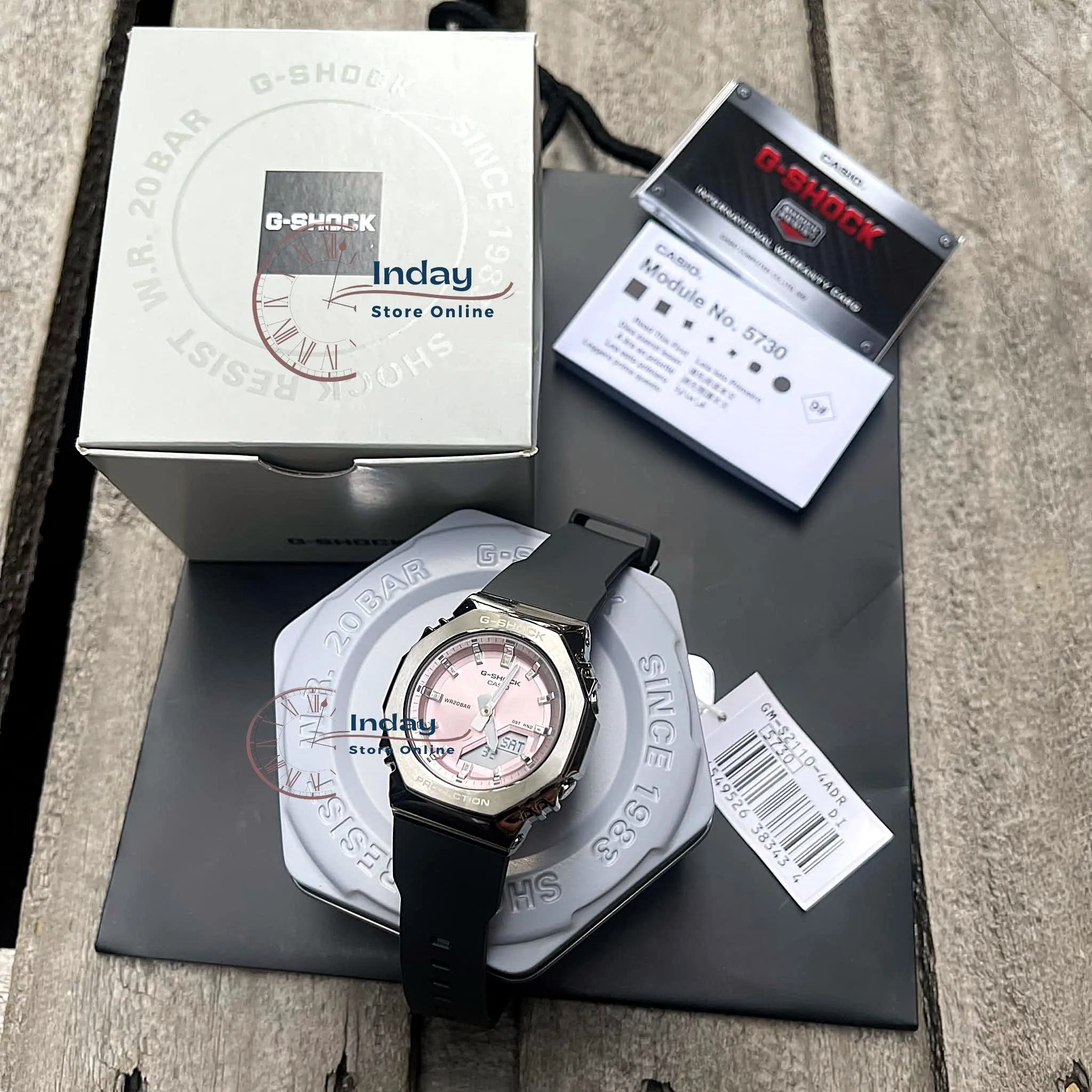 Casio G-Shock Women's Watch GM-S2110-4A Resin Band Shock Resistant Mineral Glass