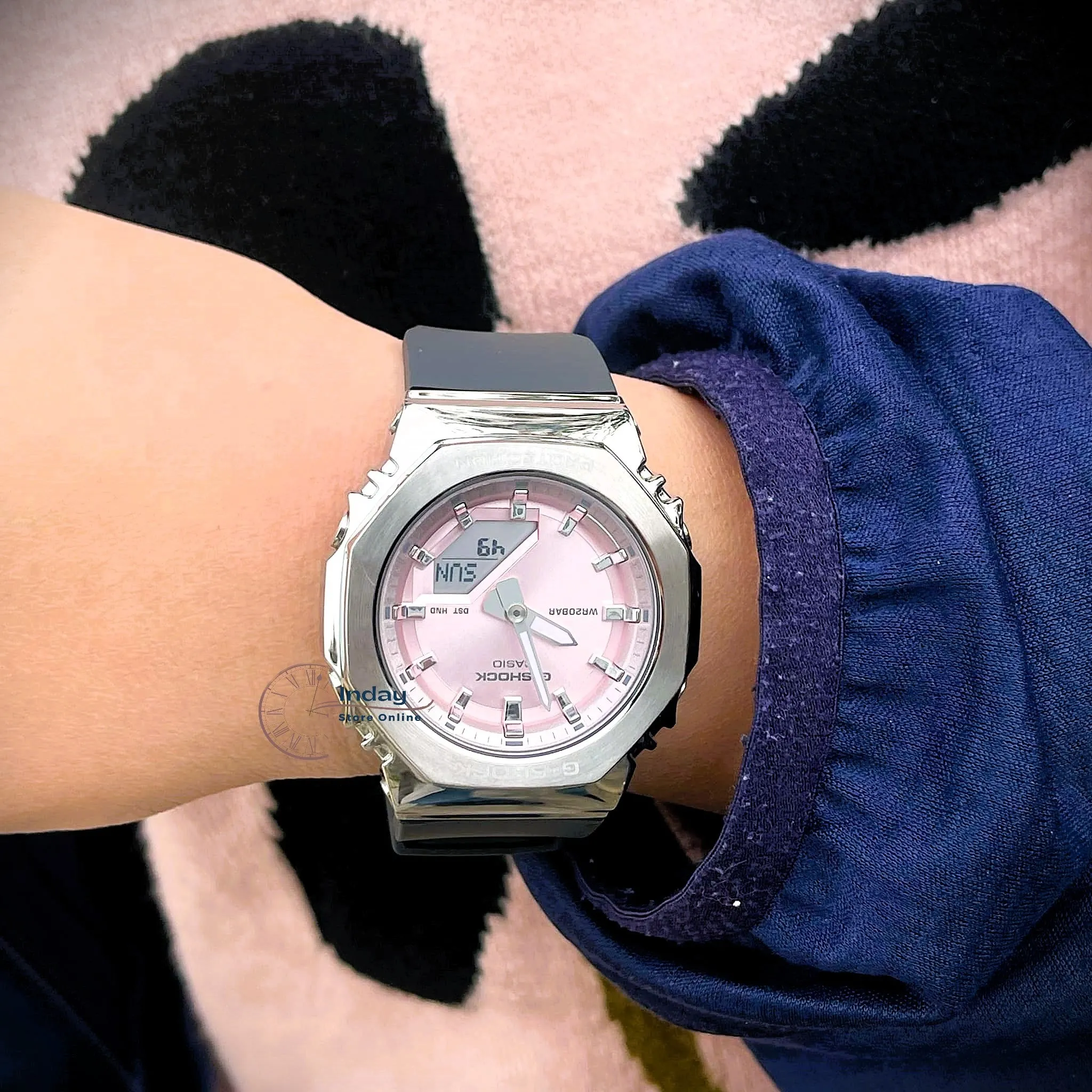 Casio G-Shock Women's Watch GM-S2110-4A Resin Band Shock Resistant Mineral Glass