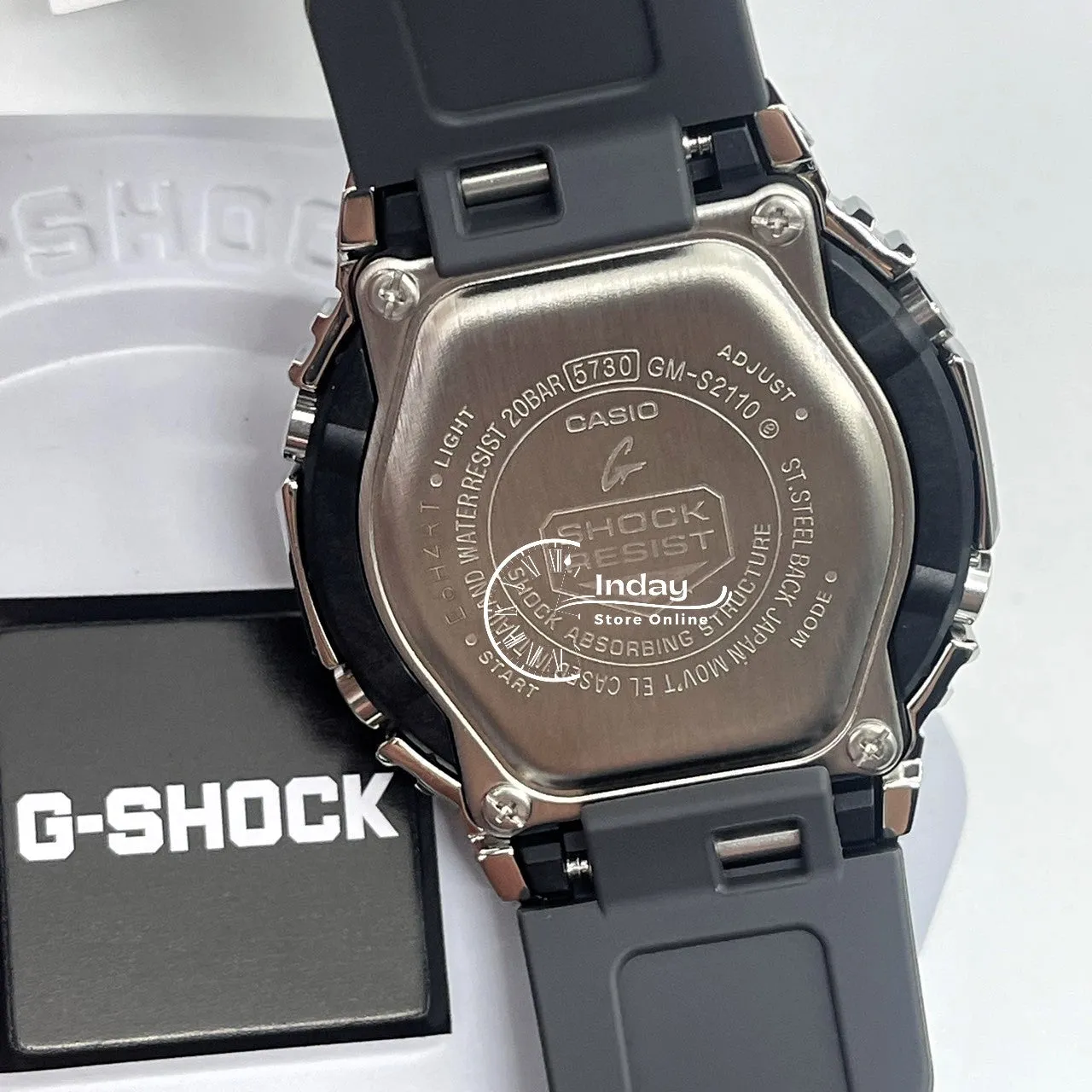 Casio G-Shock Women's Watch GM-S2110-4A Resin Band Shock Resistant Mineral Glass