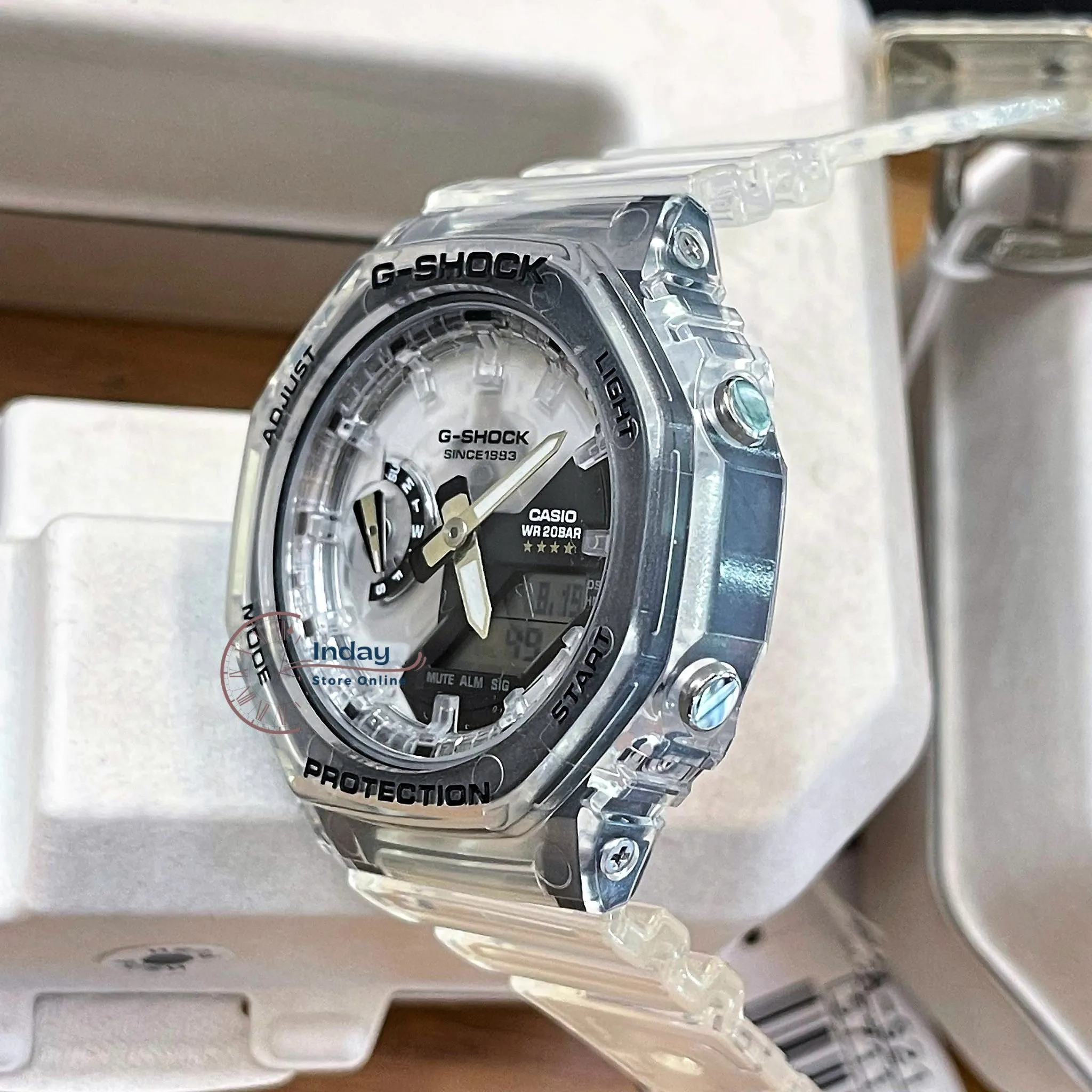 Casio G-Shock Women's Watch GMA-S2140RX-7A Analog-Digital 40th Anniversary CLEAR REMIX Edition