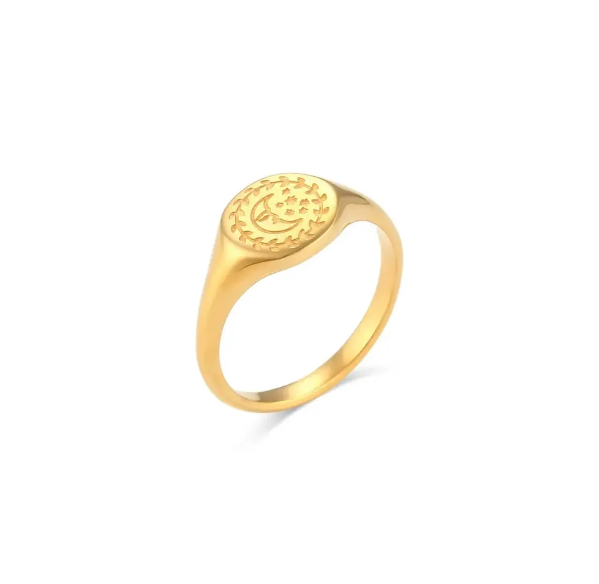 Celestial Gold Signet Ring