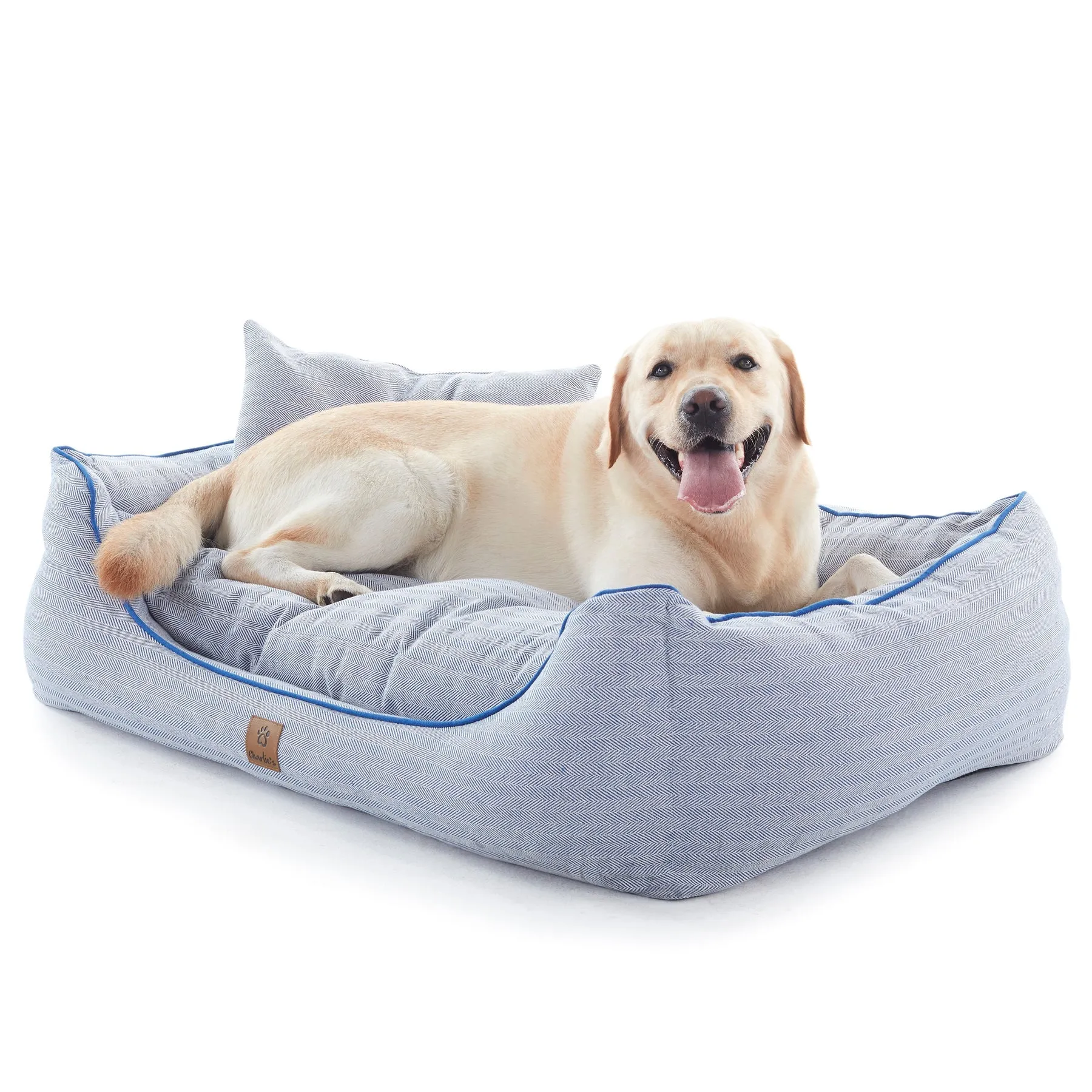 Charlie's Hampton Herringbone 3pc Dog Bed Blue Small