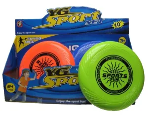 Classic Fun Kids 10" Inch Frisbee Flying Disc Sport- Great For Kids/Fun-Assorted