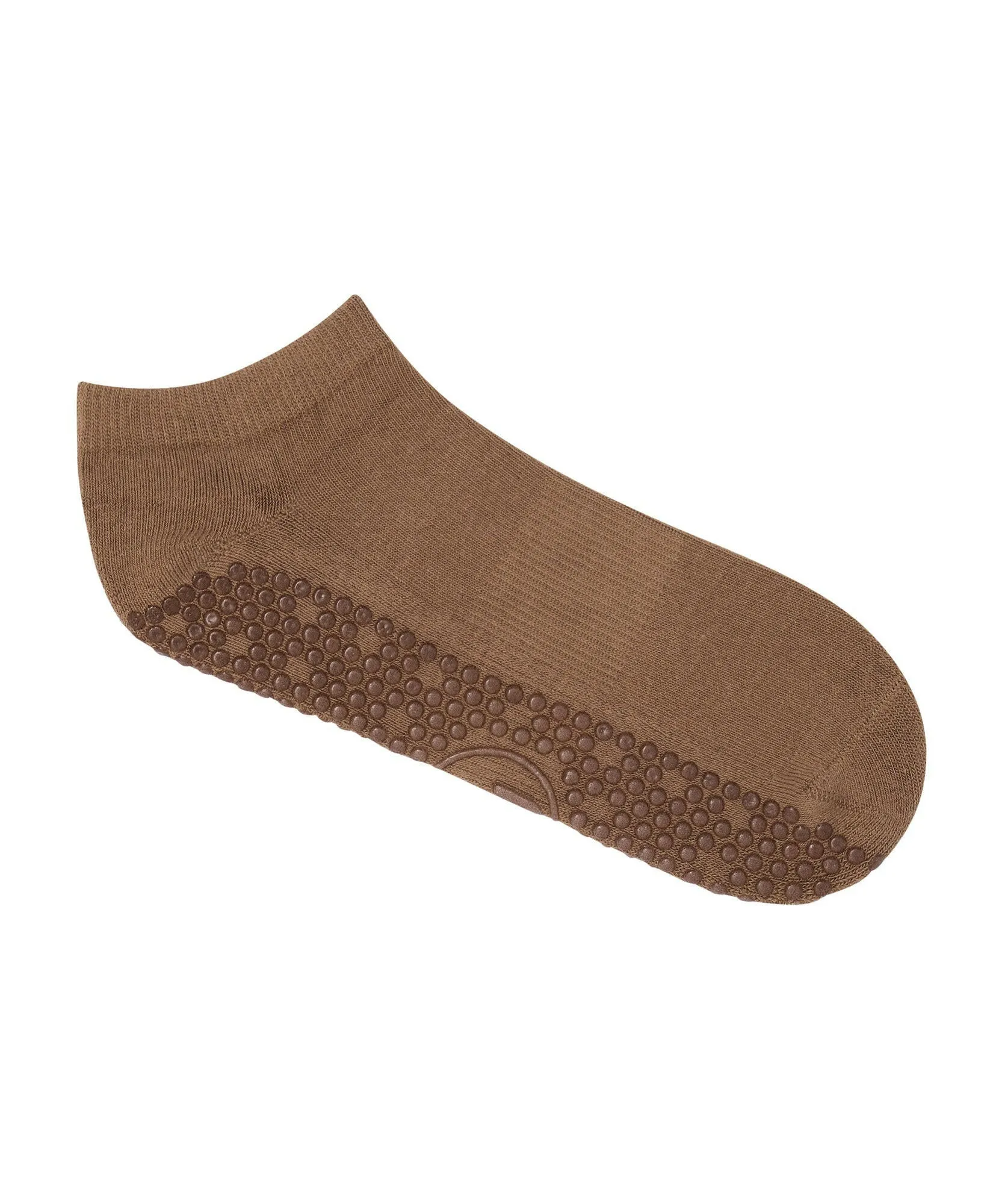 Classic Low Rise Grip Socks - Bark Brown