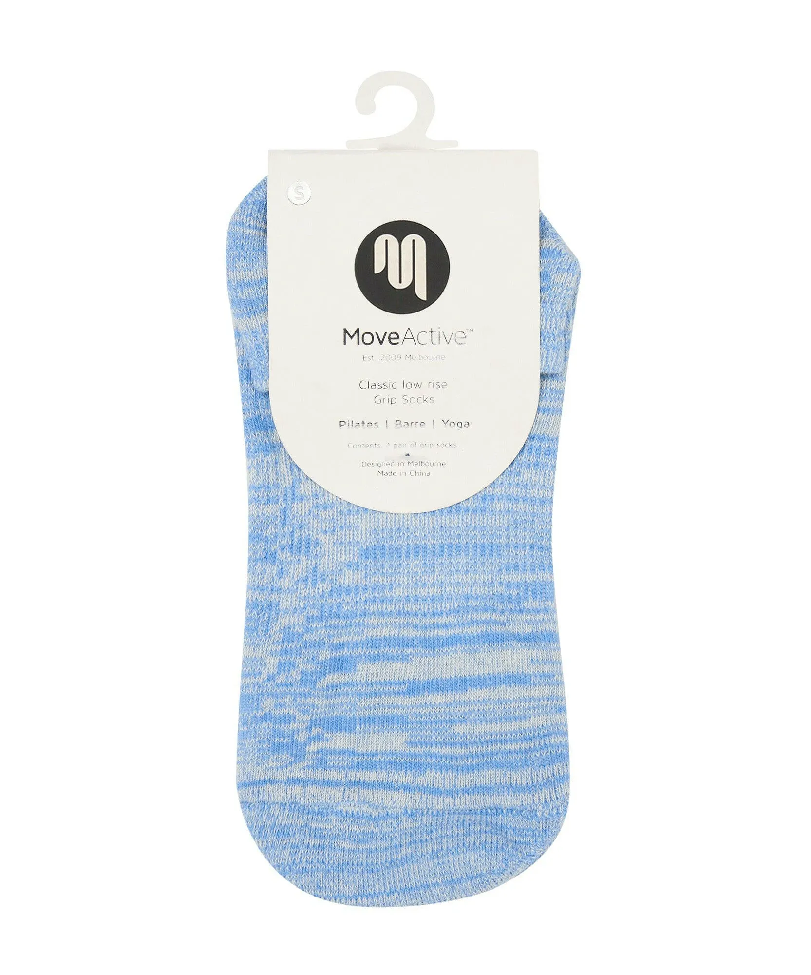 Classic Low Rise Grip Socks - Blue Heather