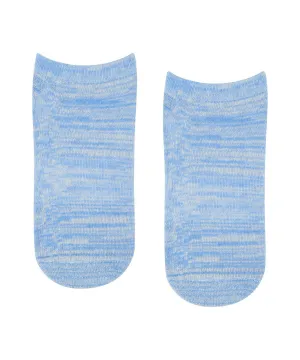 Classic Low Rise Grip Socks - Blue Heather