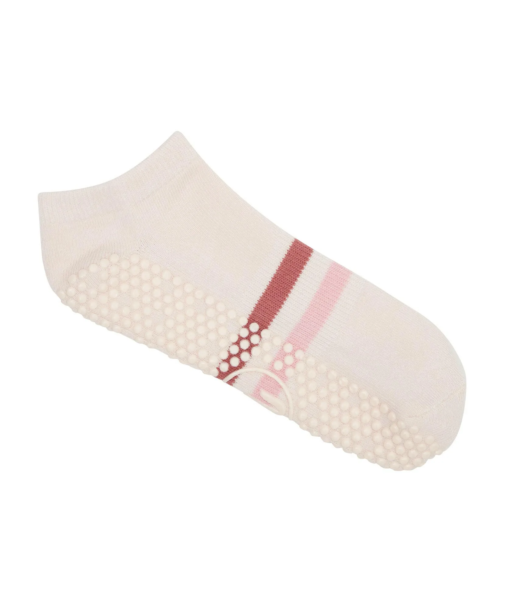 Classic Low Rise Grip Socks - Blush Stripes