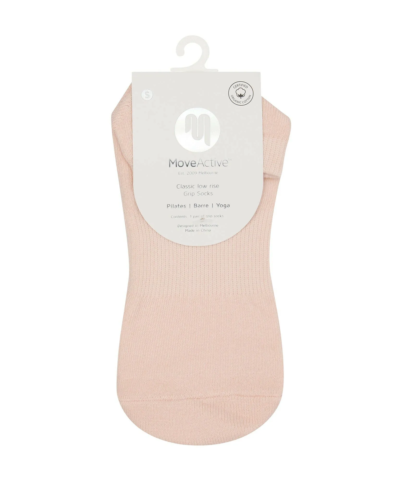 Classic Low Rise Grip Socks - Soft Pink