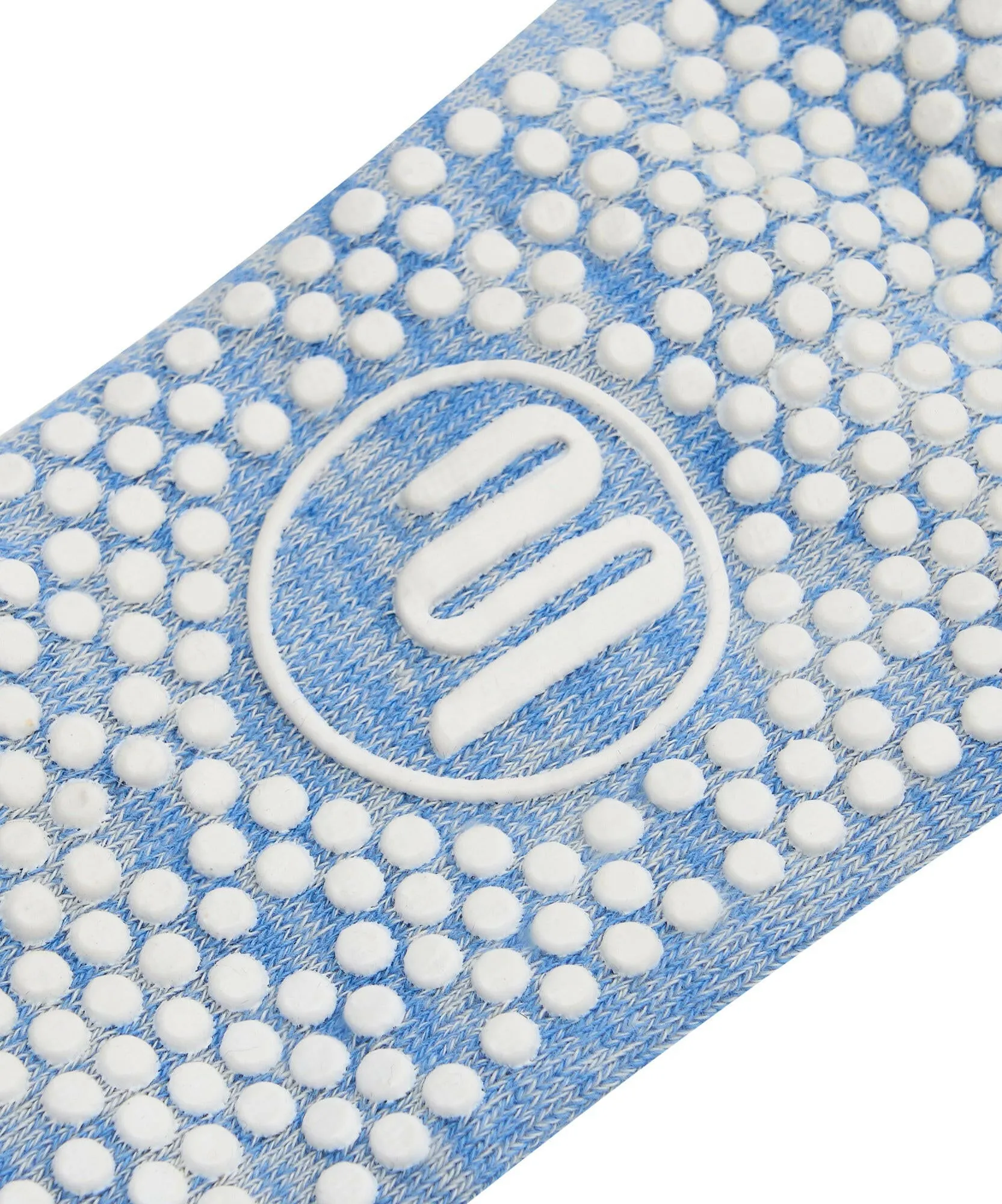 Crew Non Slip Grip Socks - Blue Heather