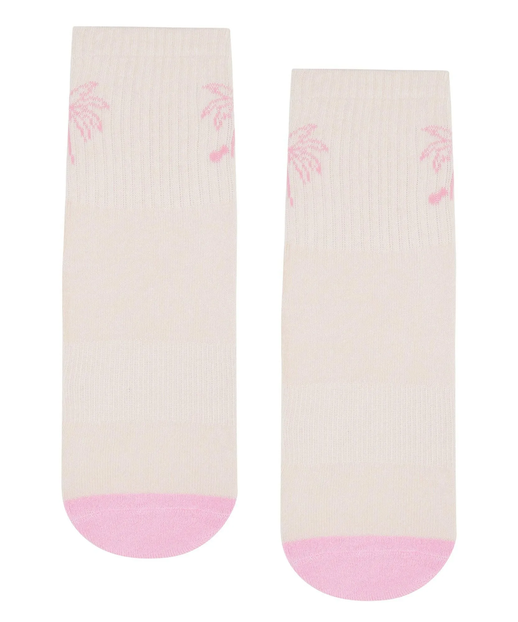 Crew Non Slip Grip Socks - Pink Palms