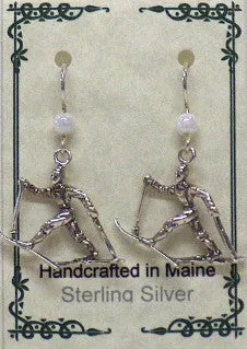 Cross Country Skier Earrings