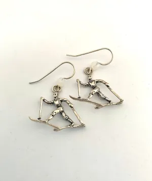 Cross Country Skier Earrings