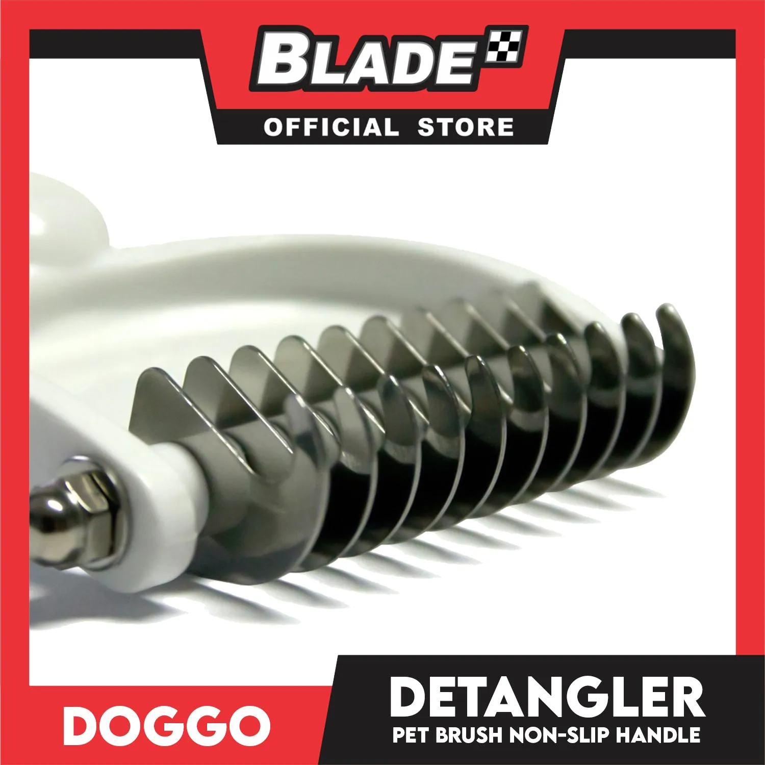 Doggo Dog Detangler Pet Brush Non-Slip Handle
