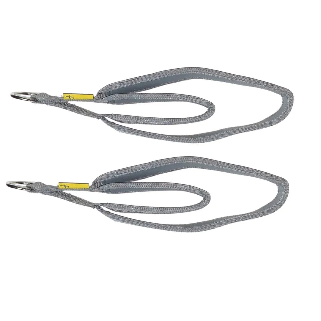 Double Loop Pilates Straps (Grey)