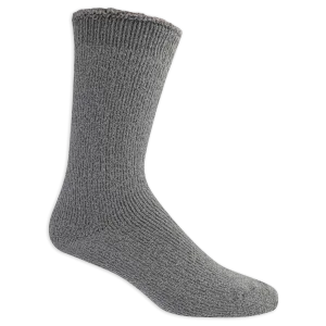 Dr. Scholl's Men's Ultimate Cozy Gripper Non-Slip Grip Cozy Comfort Crew Socks, 2 Pair Pack