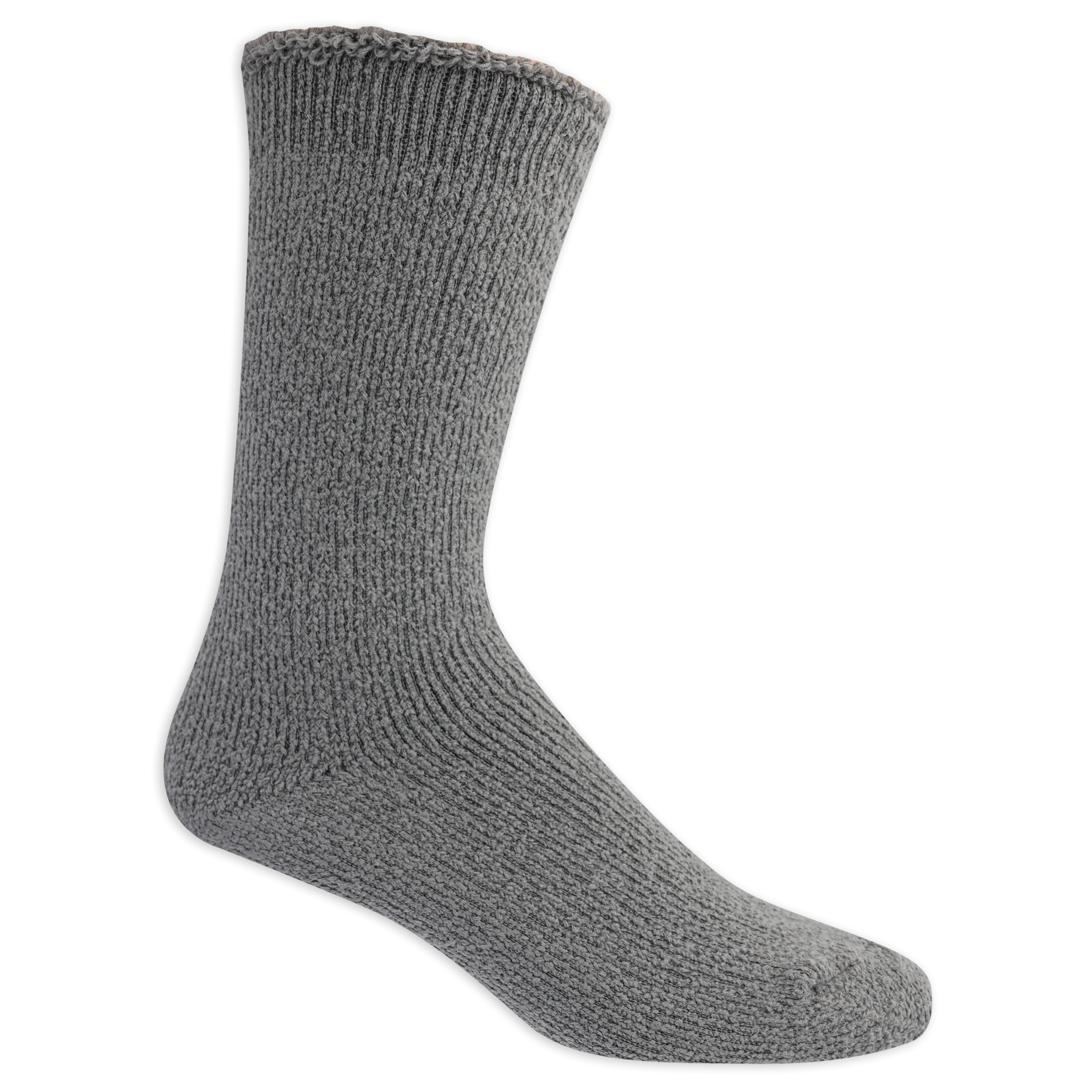Dr. Scholl's Men's Ultimate Cozy Gripper Non-Slip Grip Cozy Comfort Crew Socks, 2 Pair Pack