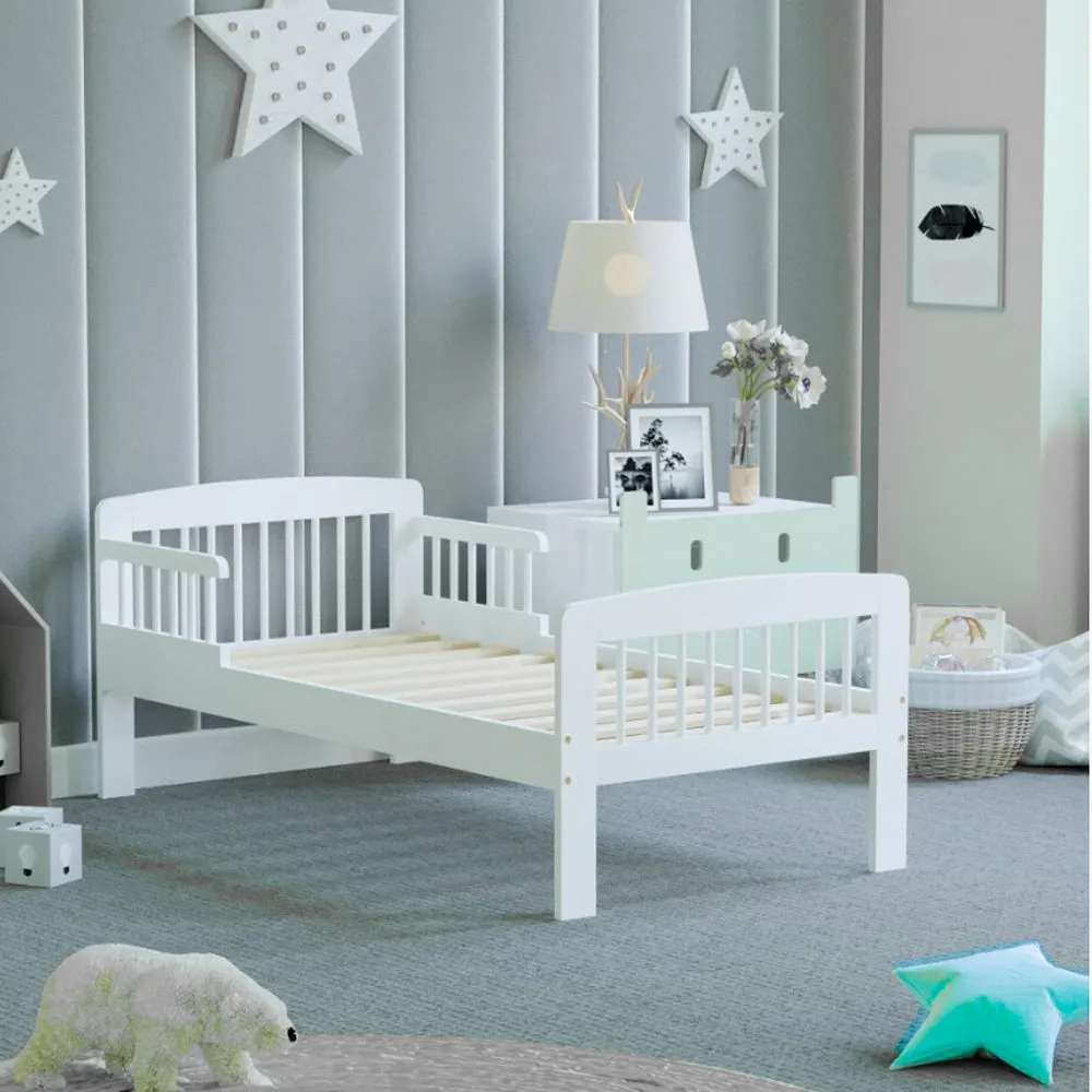 Eco-conscious Solid Pine Wooden Toddler Bed | Beds for Toddlers | Kids Single Bed