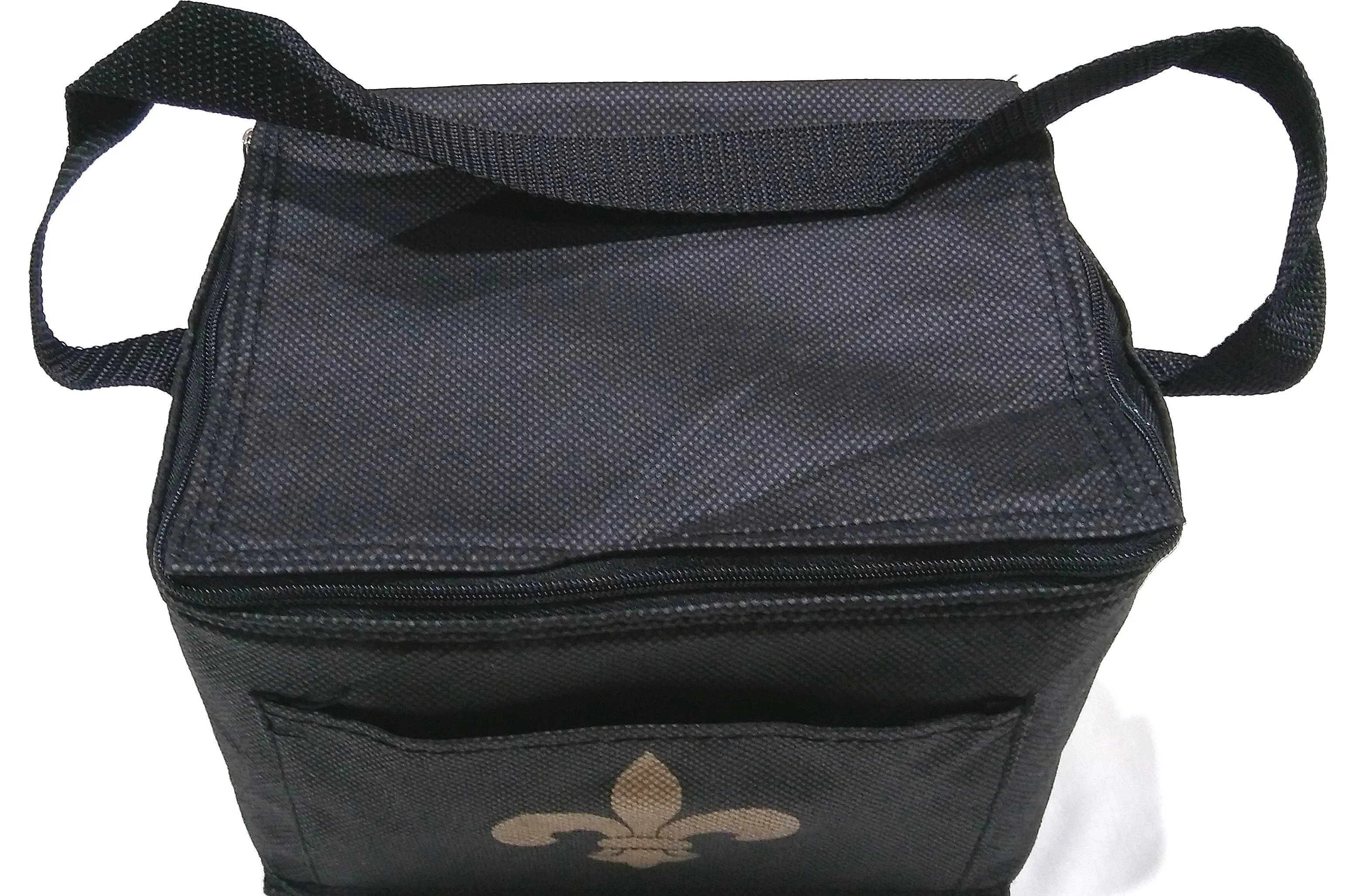 FLEUR DE LIS NYLON INSULATED LUNCH BAG
